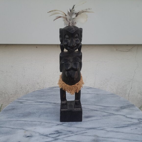 African Masai Statue of Pregnant Woman - Picture 1 of 11